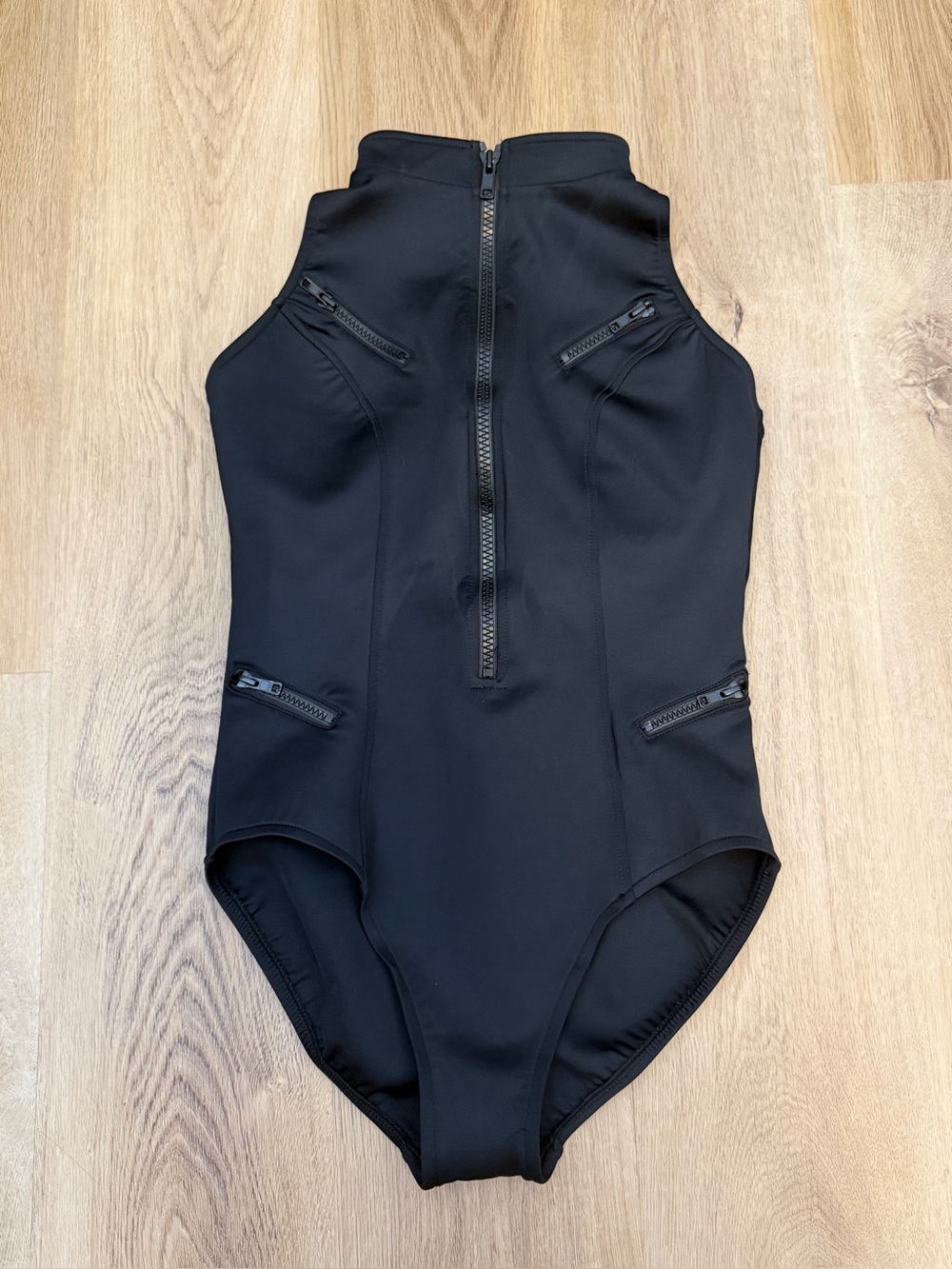 Magicsuit Black Zipper-Front One-Piece Swimsuit
